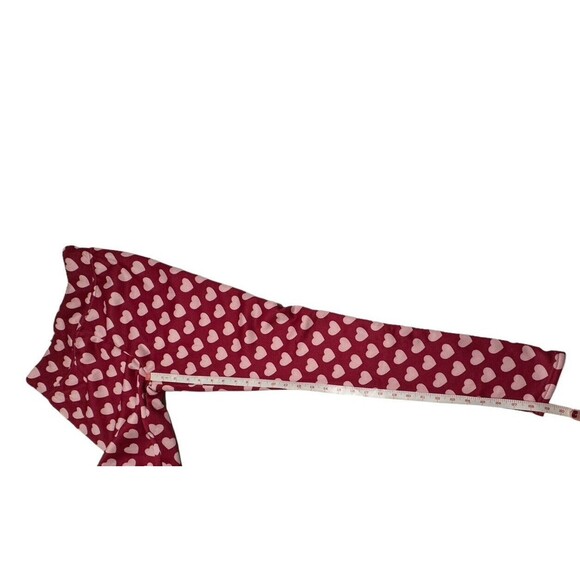 NEW Serra Fleece Lined Leggings Red With Pink Hearts Women’s Size Small (4-6) - Picture 8 of 9